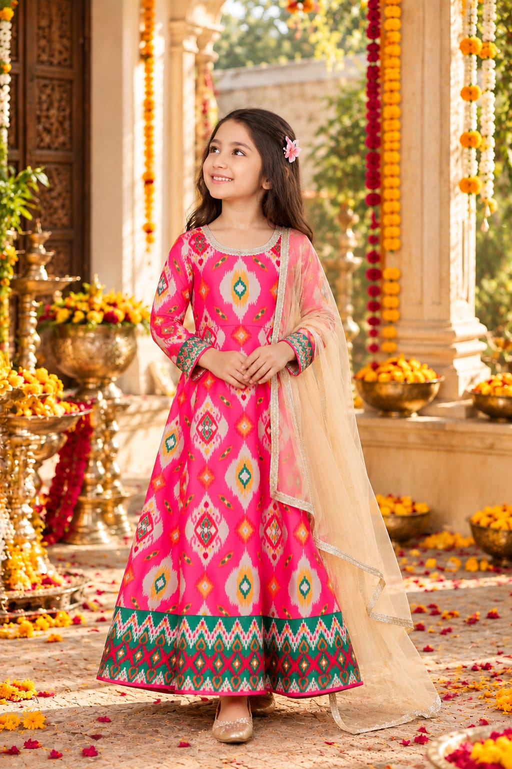 The Magenta Magic | Girl Sharara Duppta Set💖✨ (Copy)