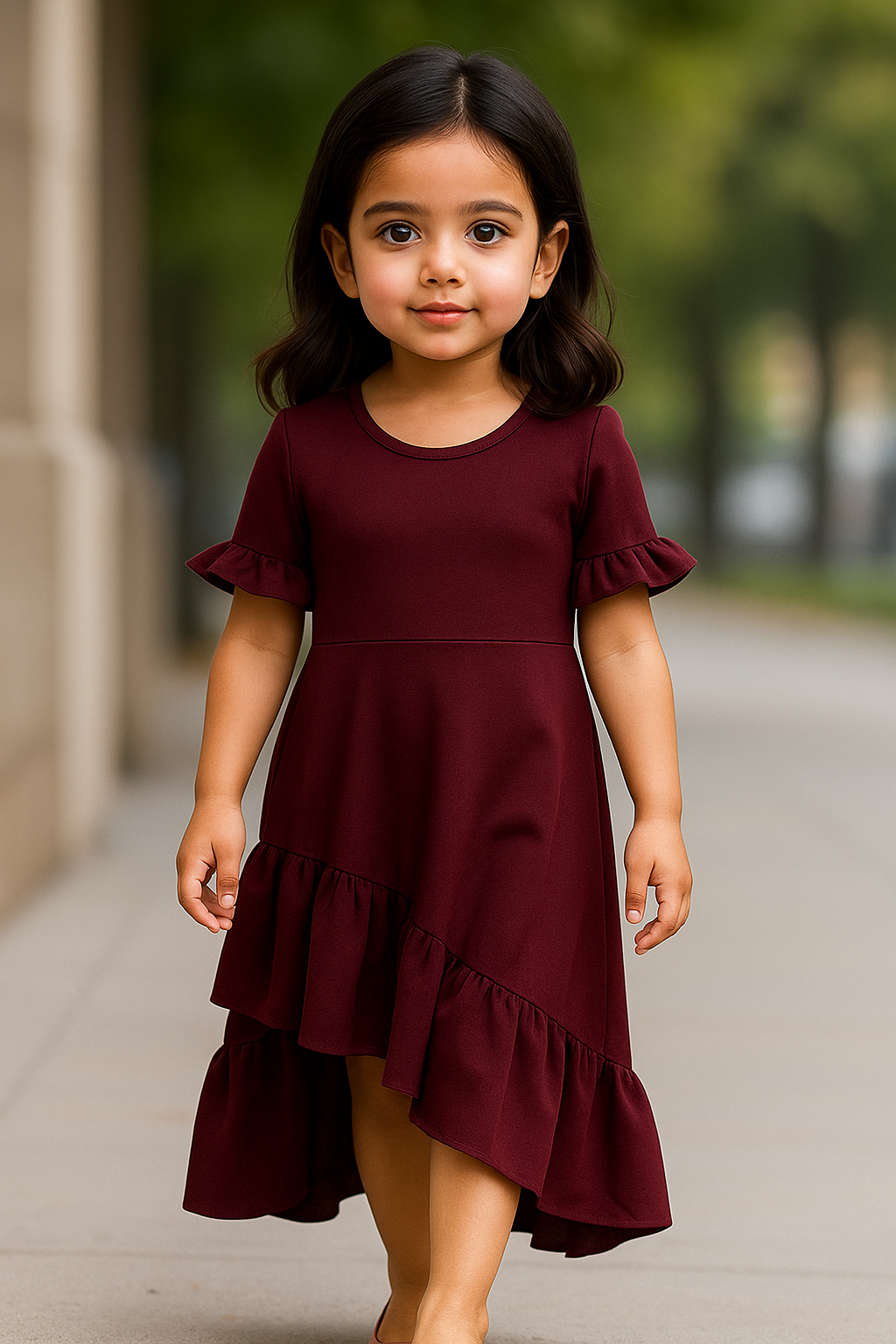 Stuffieland Maroon Girl Set – Cotton Blend Stretch Fit