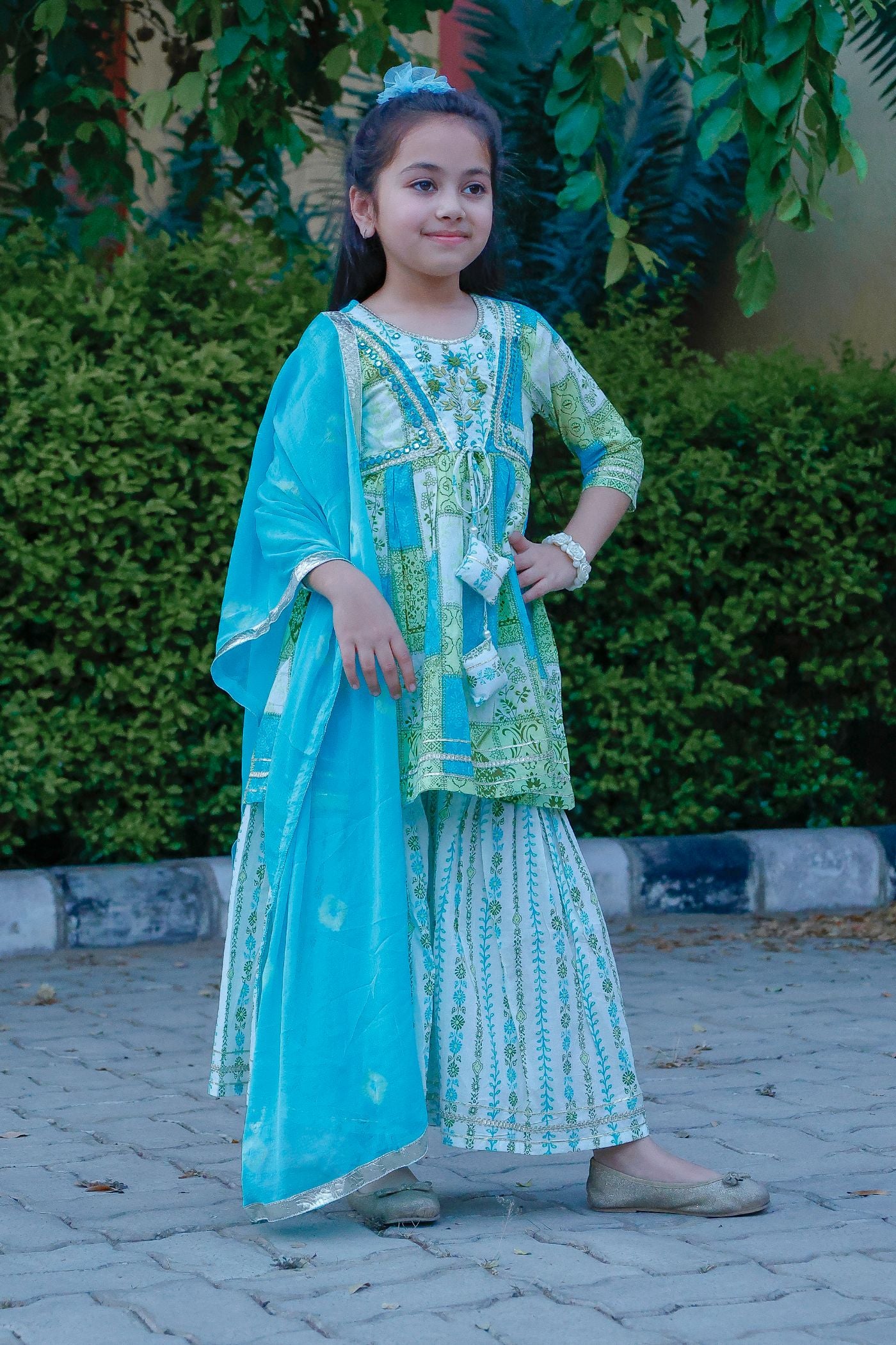 Sharara, kurta and Duptta set