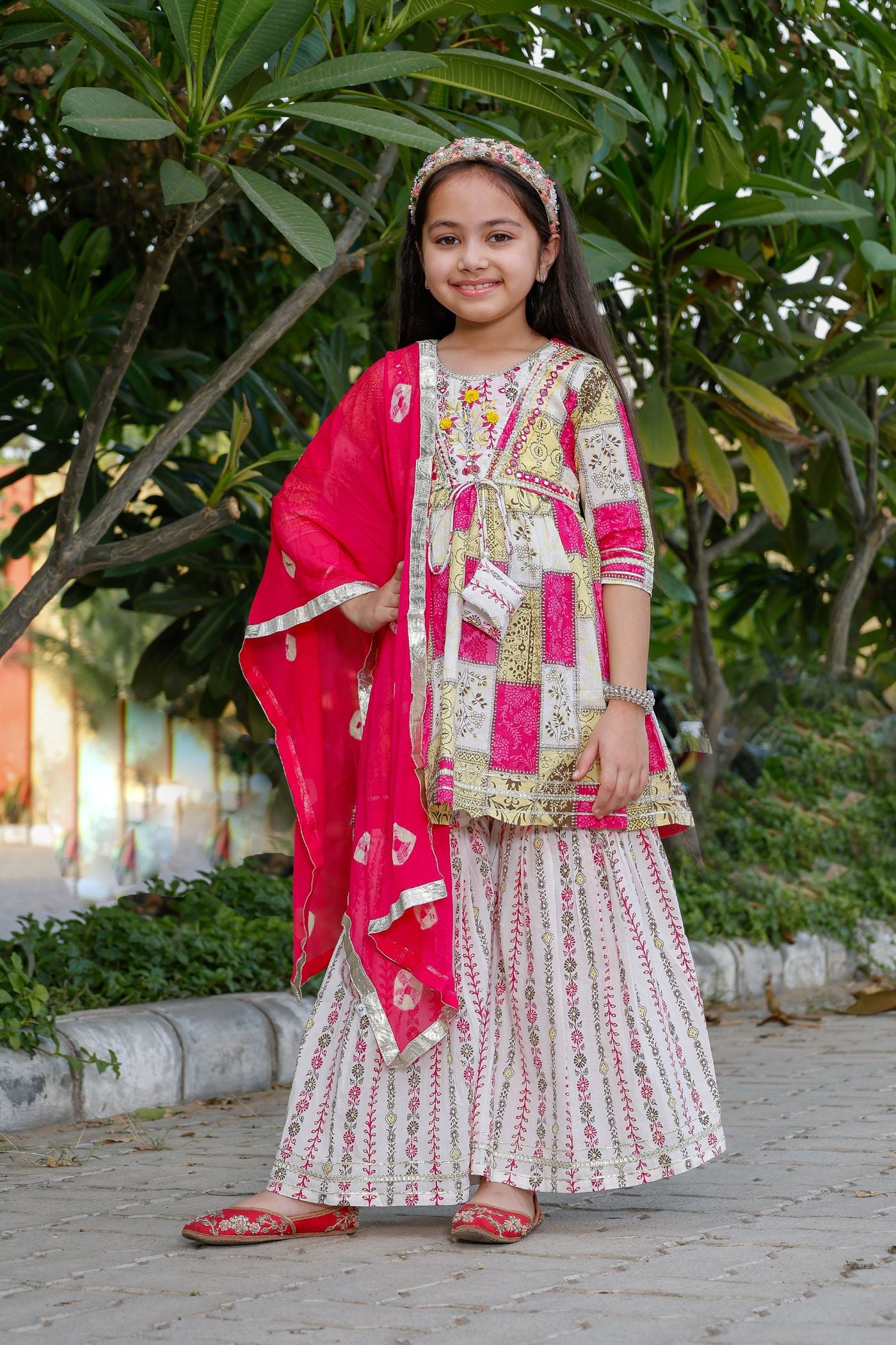 Sharara, kurta and Duptta set