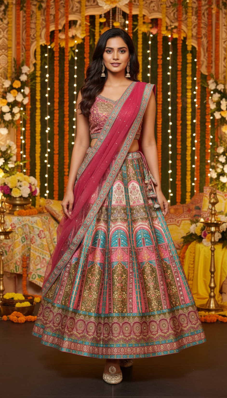 Floral Festive Lehenga Set