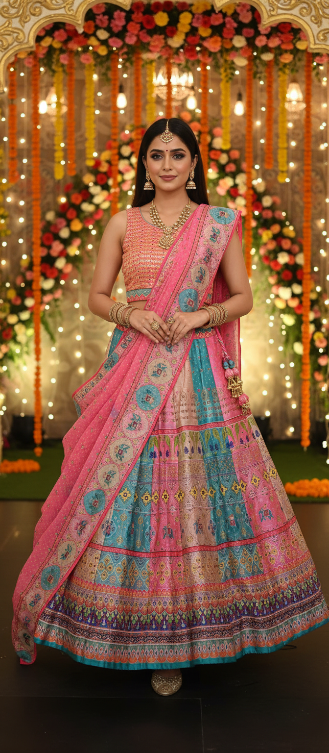 Floral Festive Lehenga Set