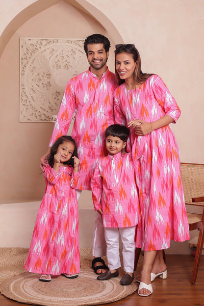"Rang-e-Parivaar -Pink| Mother Daughter outfit