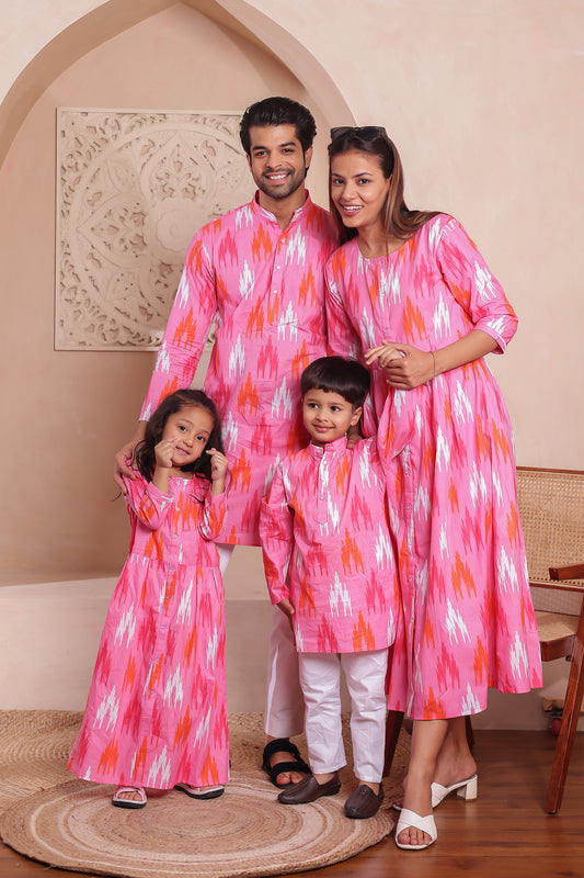 "Rang-e-Parivaar -Pink| Mother Daughter outfit