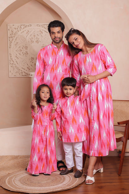 "Rang-e-Parivaar -Pink| Mother Daughter outfit