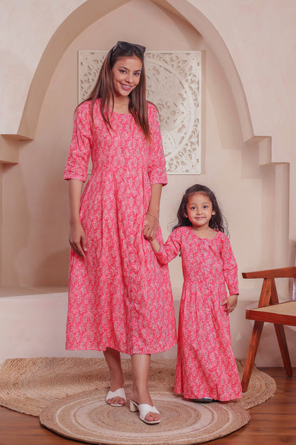 Gulabi Utsav |Mother Daughter outfit