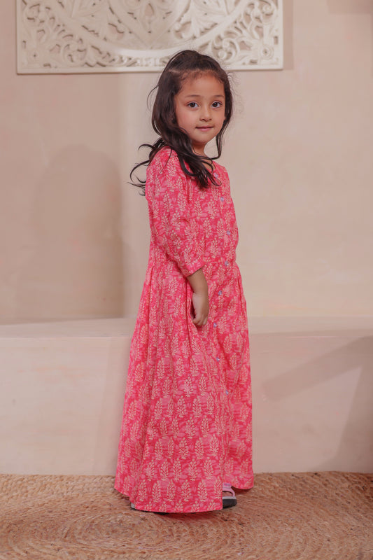 Gulabi Utsav Girls Dress