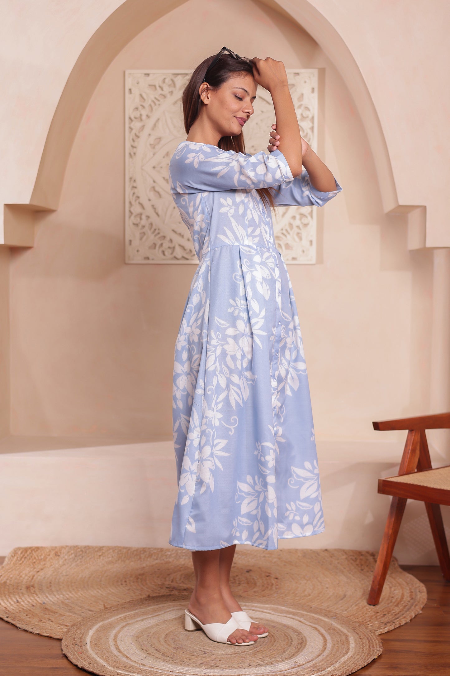 Vibrant Floral Edition" Women Dress