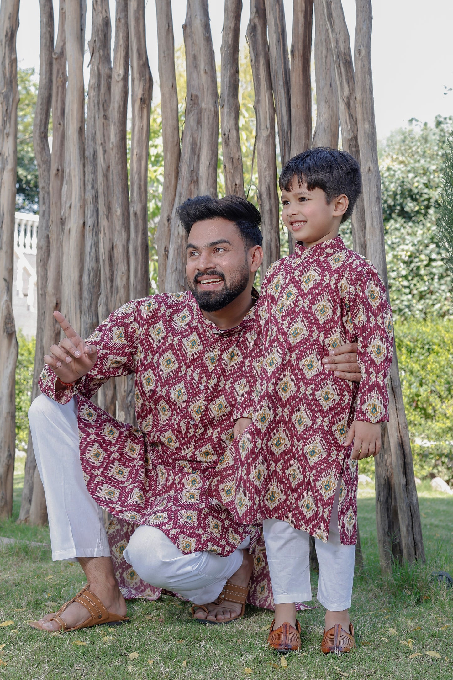 Cotton Son & Father Kurta Pajama Combo set