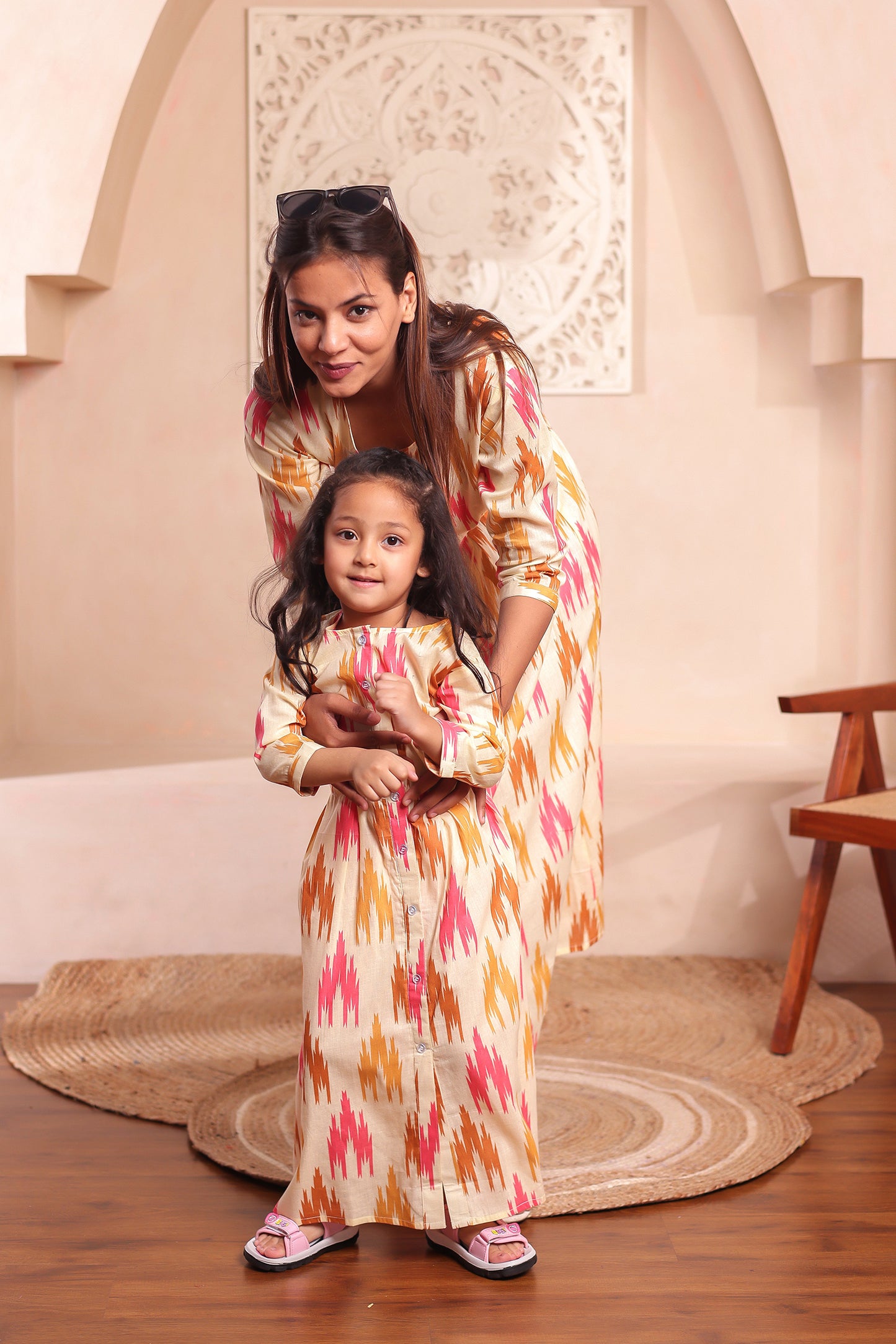 ikkat love | |Mother Daughter outfit