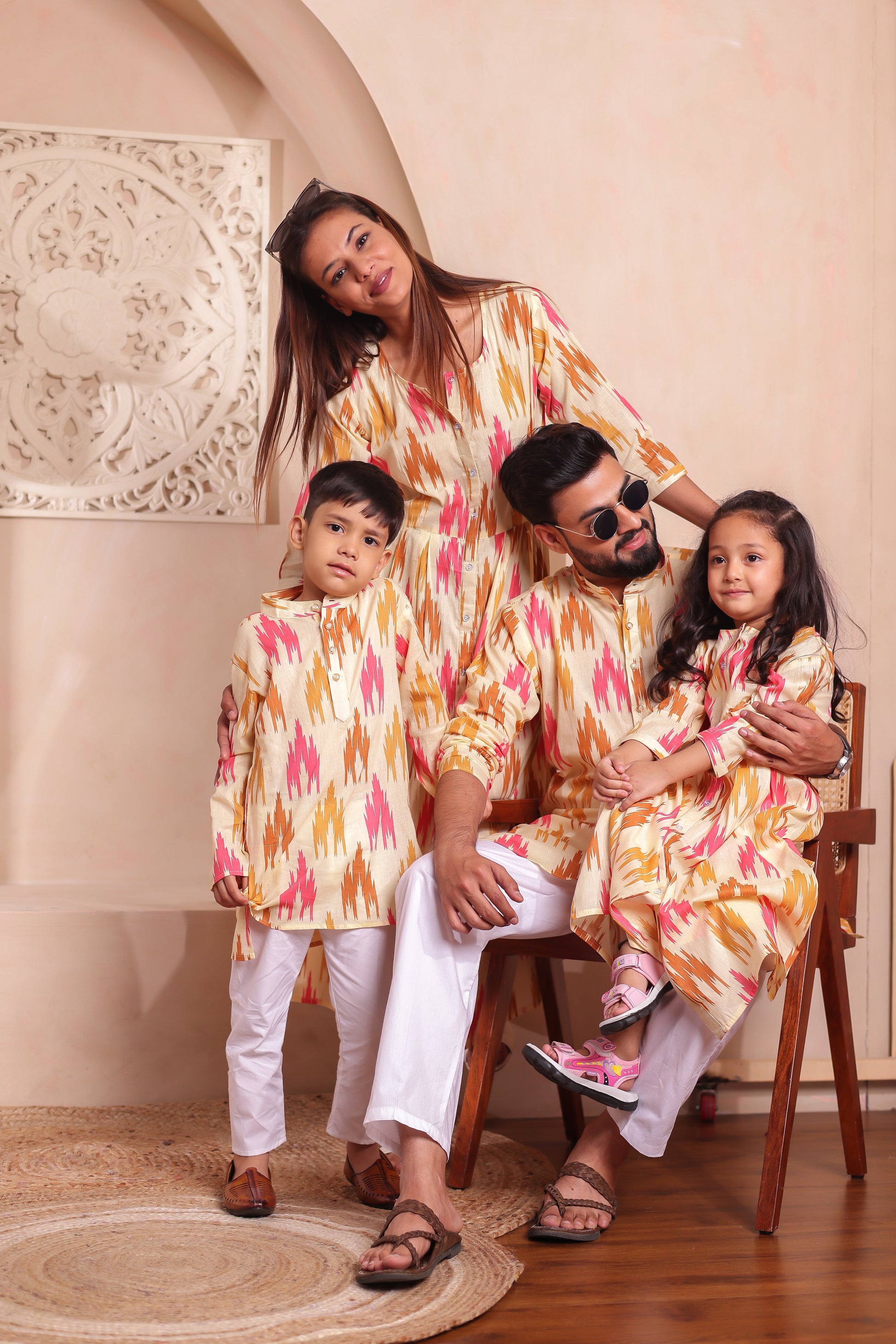 ikkat love |Father Son Combo outfits S