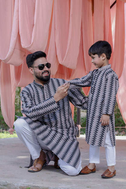 Cotton Son & Father Kurta Pajama Combo set