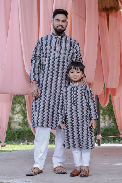 Cotton Son & Father Kurta Pajama Combo set