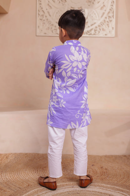 "Lavender Harmony |  Boys Kurta Pajama Outfits