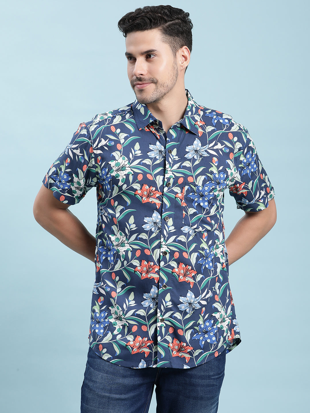 Printed Cotton Casual Shirt For Men