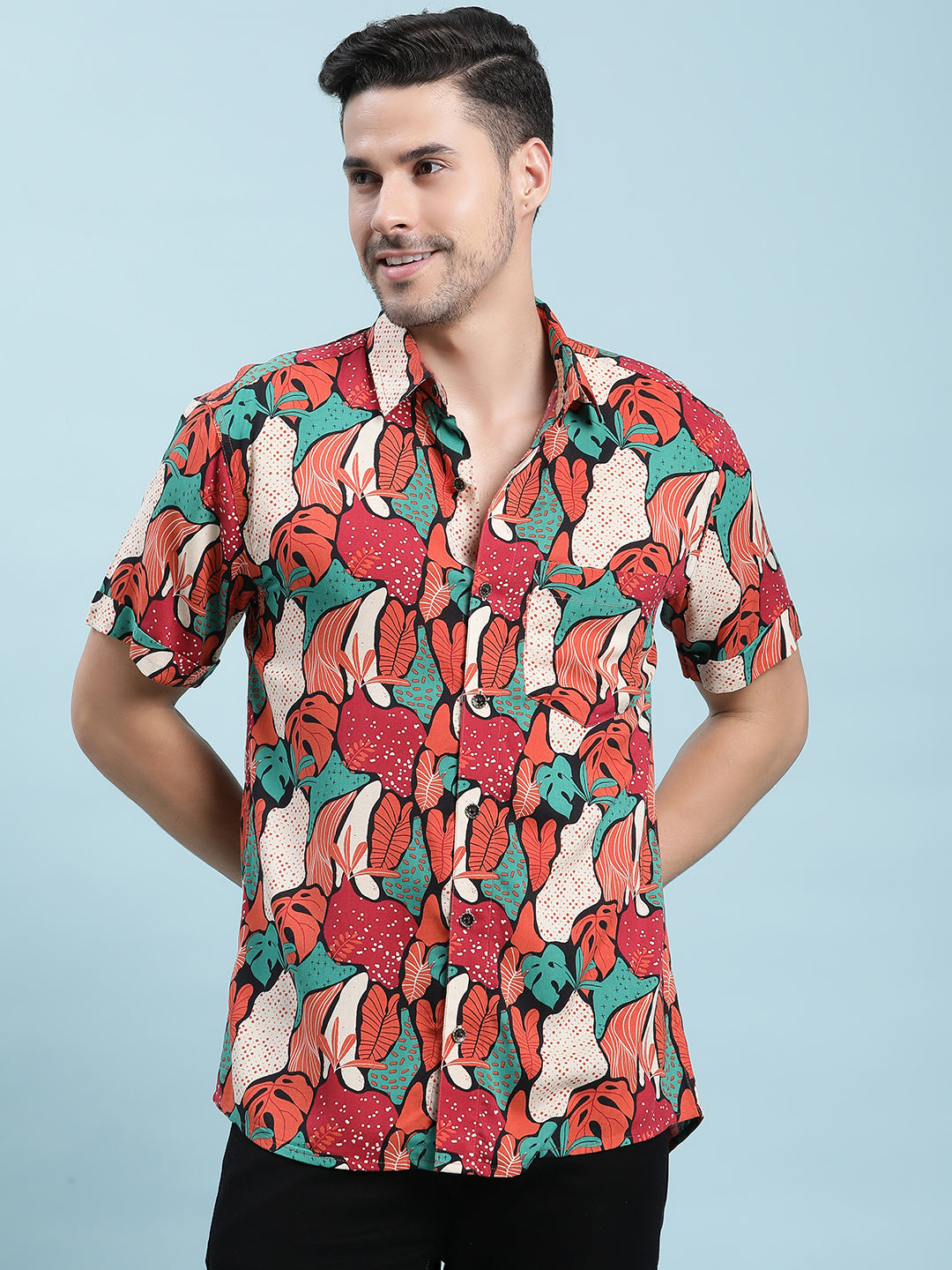 Printed Cotton Casual Shirt For Men