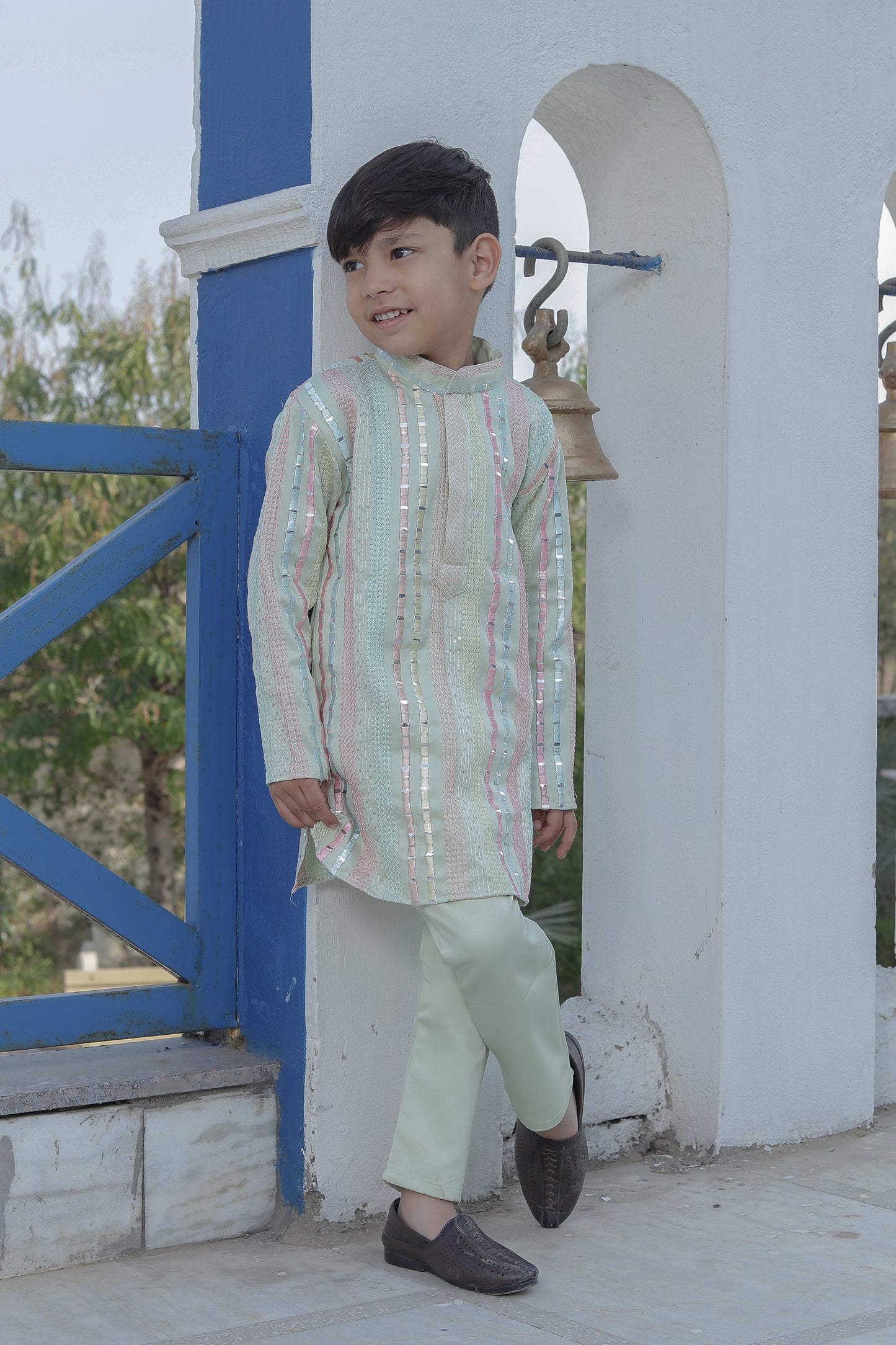 Primium Mirror Kurta Set For  Kids