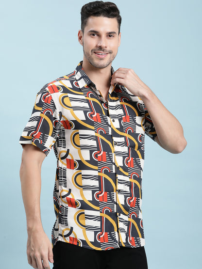 Printed Cotton Casual Shirt For Men