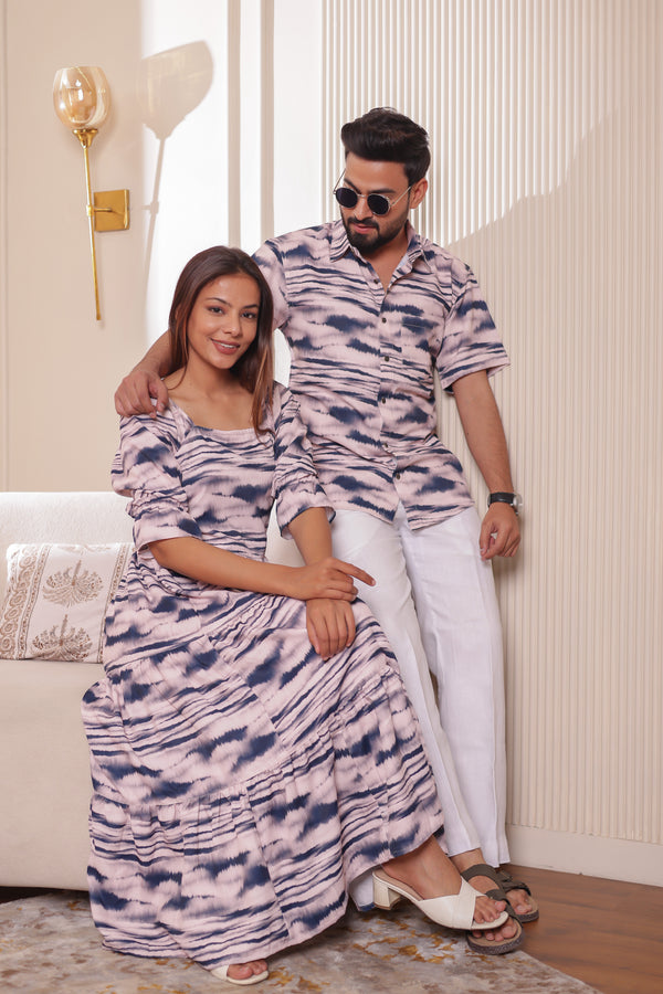 Ocean Wave Couple Matching Outfit | Cool Twinning Wear for Couples ...