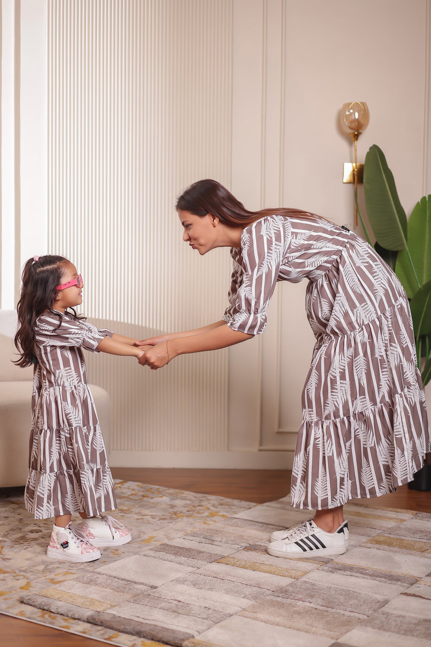 Elegance in Stripes | Mother & Daughter Outfits