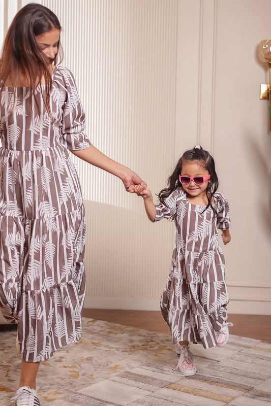 Elegance in Stripes | Mother & Daughter Outfits