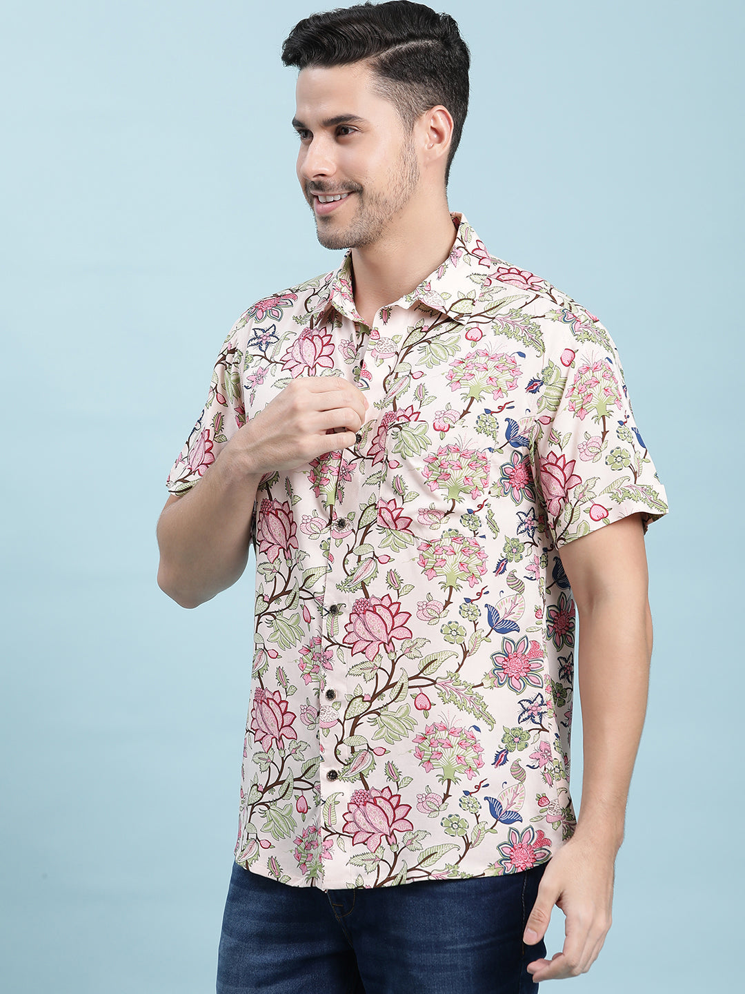 Printed Cotton Casual Shirt For Men