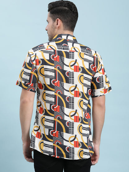 Printed Cotton Casual Shirt For Men