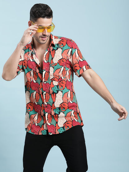 Printed Cotton Casual Shirt For Men