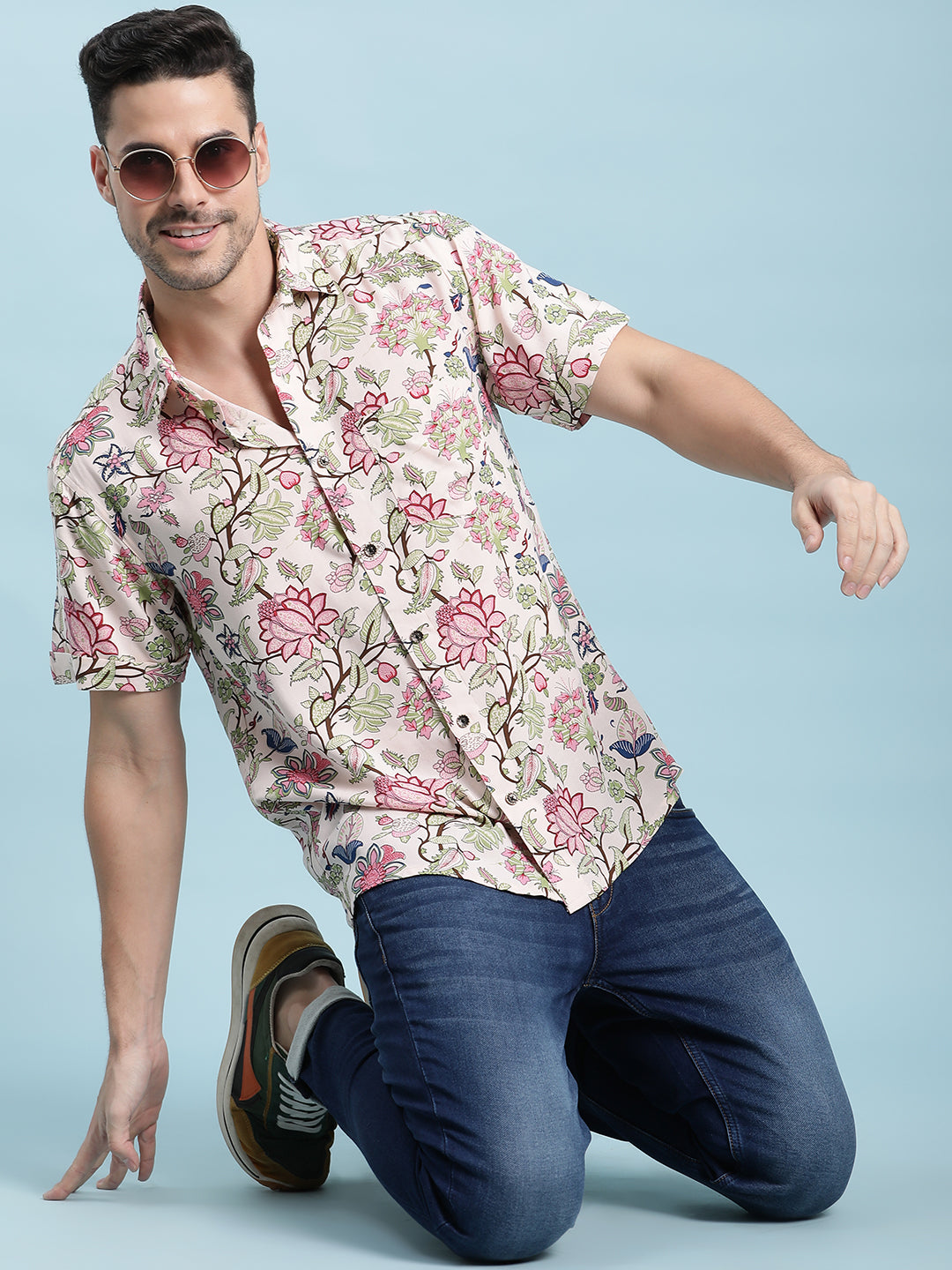 Printed Cotton Casual Shirt For Men