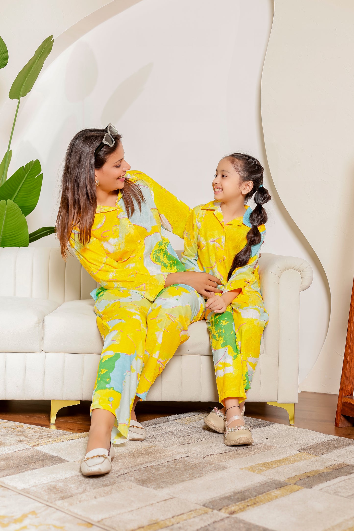🍋Citrus Bloom| Couple  Matching Outfits 👨‍👩‍👧