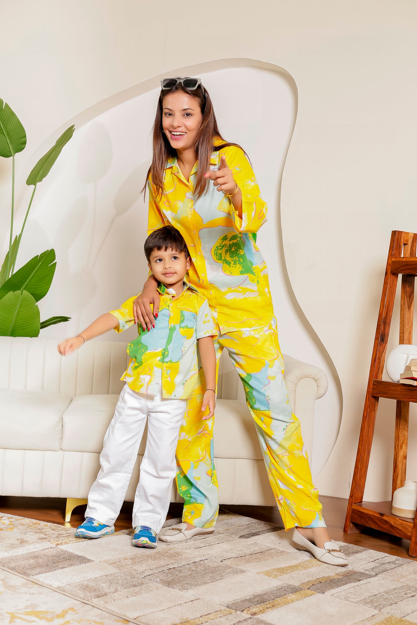 🍋Citrus Bloom| Couple  Matching Outfits 👨‍👩‍👧