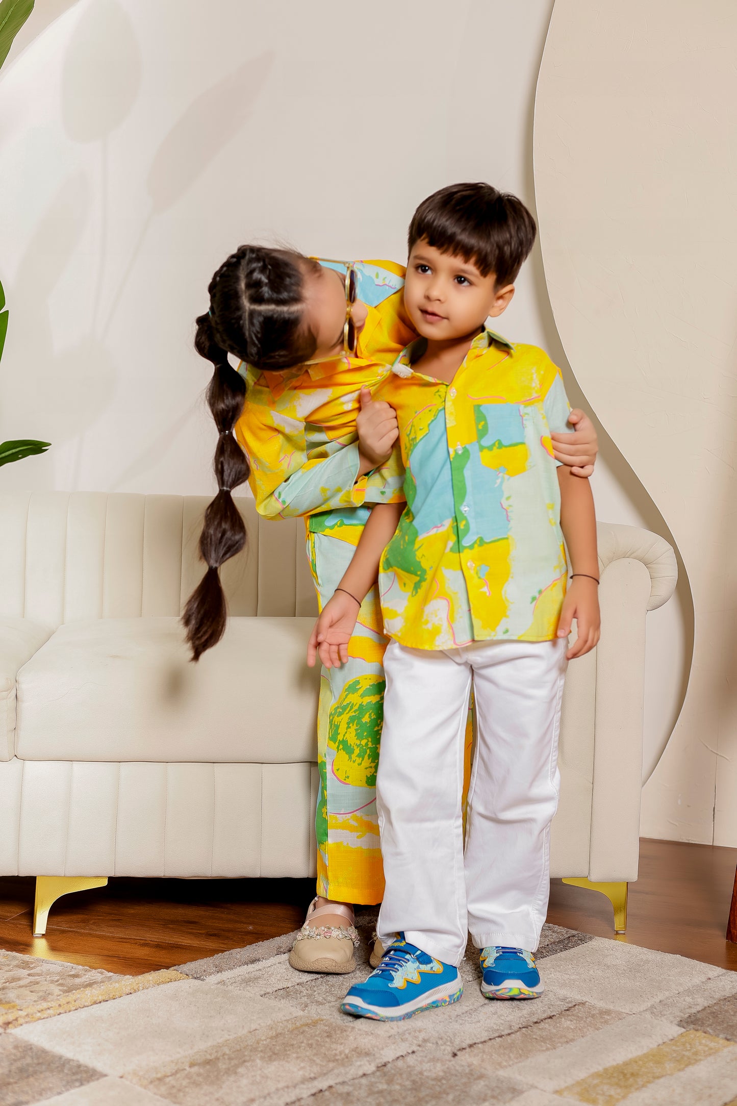 🍋Citrus Bloom| Couple  Matching Outfits 👨‍👩‍👧