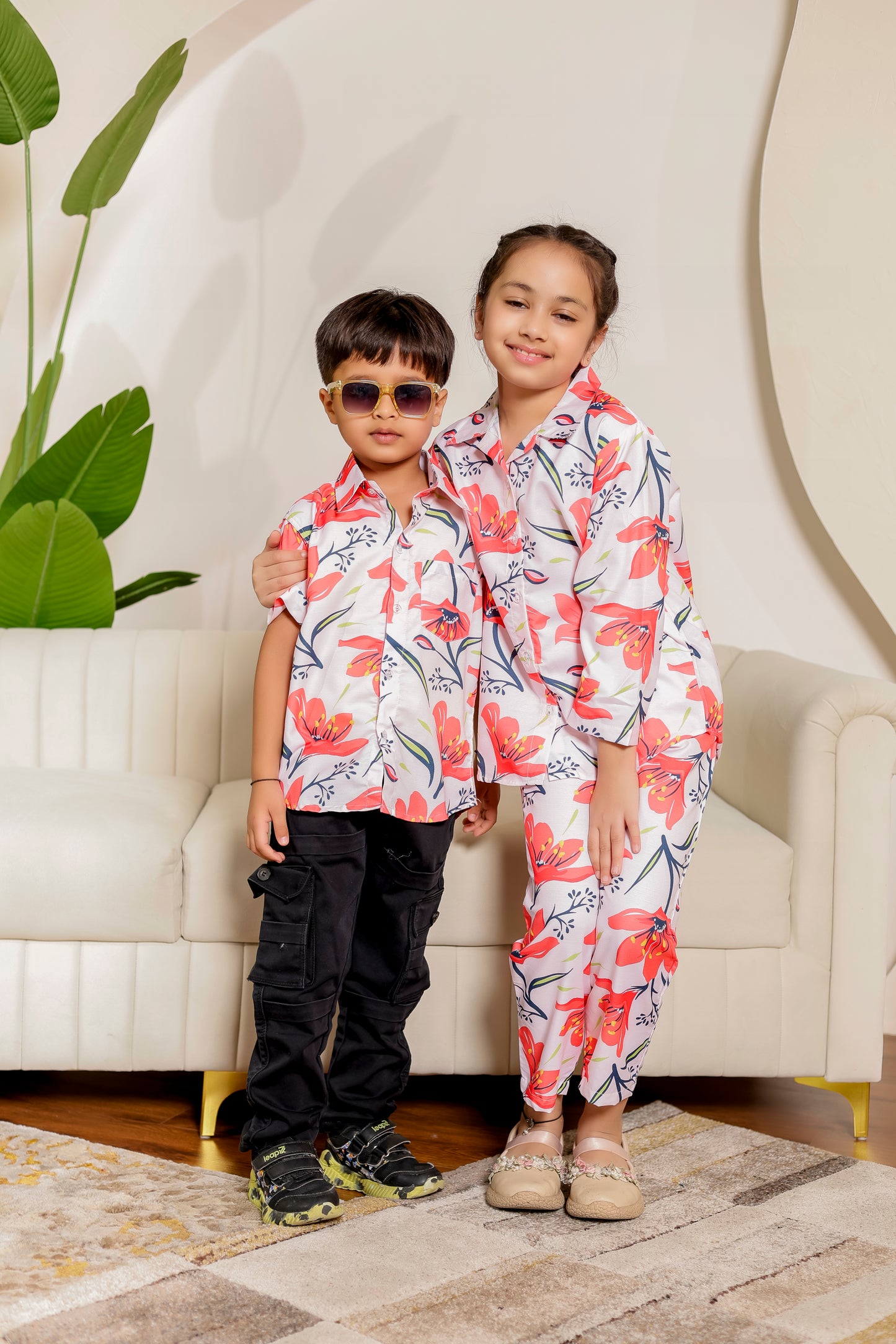 🌼Snow & Saffron | Couple  Matching Outfits 👨‍👩‍👧