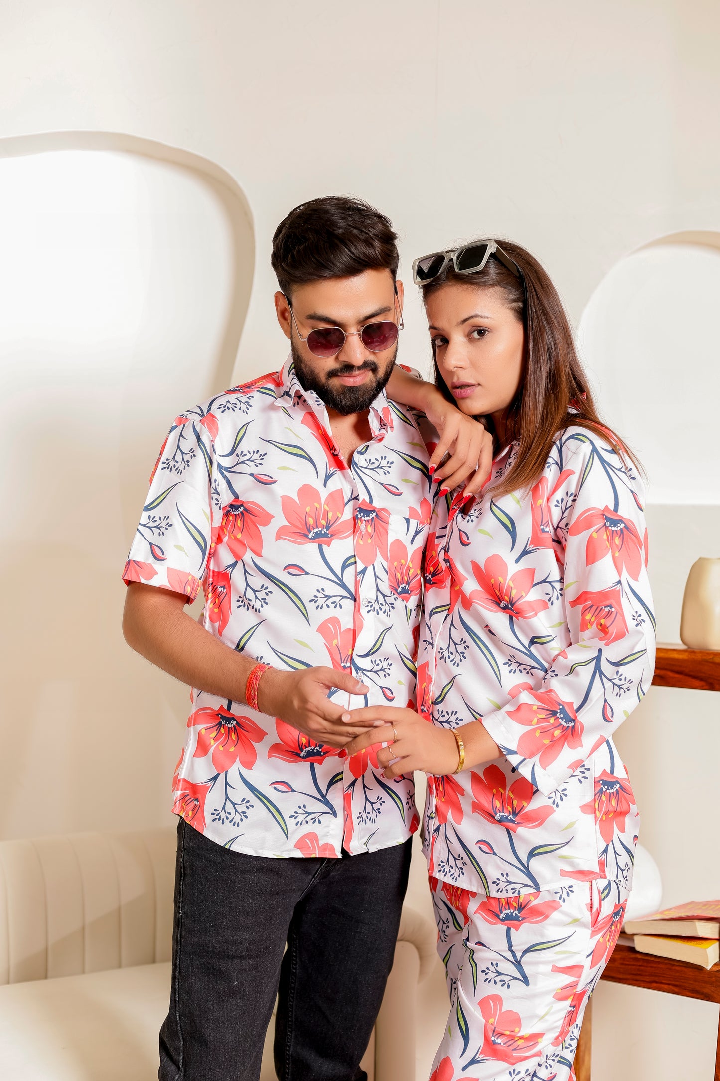 🌼Snow & Saffron | Couple  Matching Outfits 👨‍👩‍👧