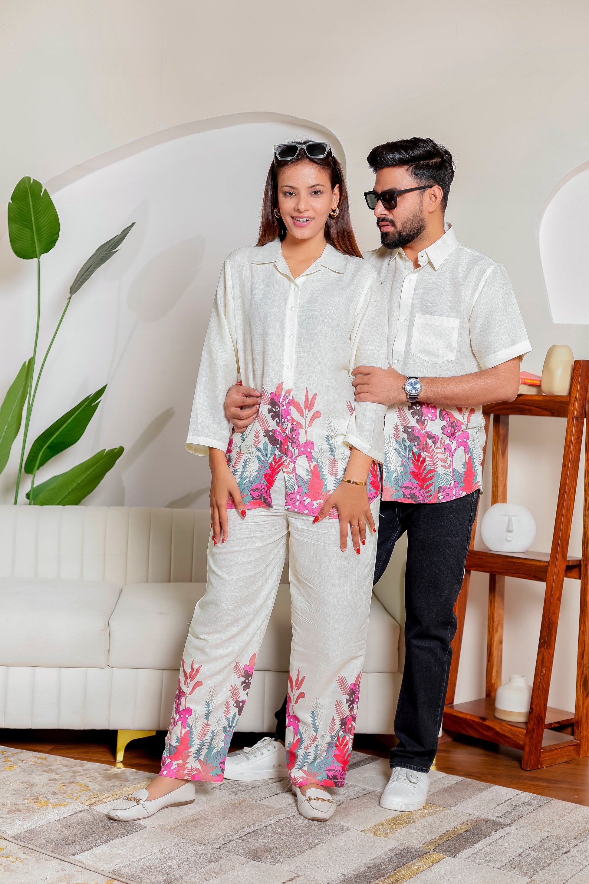 🌸Blush Botanical Family Matching Outfits 👨👩👧👦 S