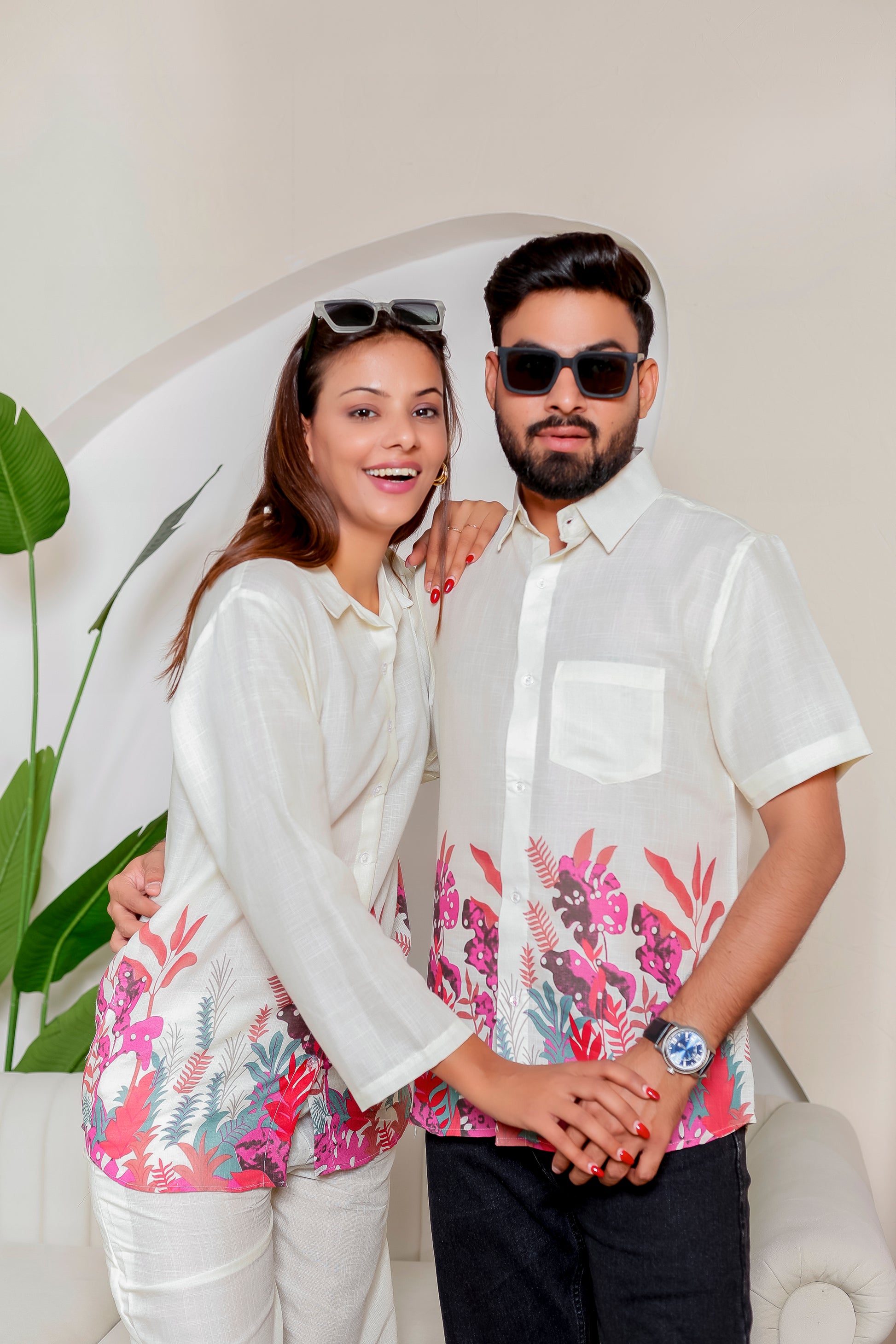 Aqua Harmony Couple Twinning Set – Matching Outfits for Husband & Wife – Stuffieland Aqua Harmony Couple Twinning Set – Matching Outfits for Husband & Wife – Stuffieland