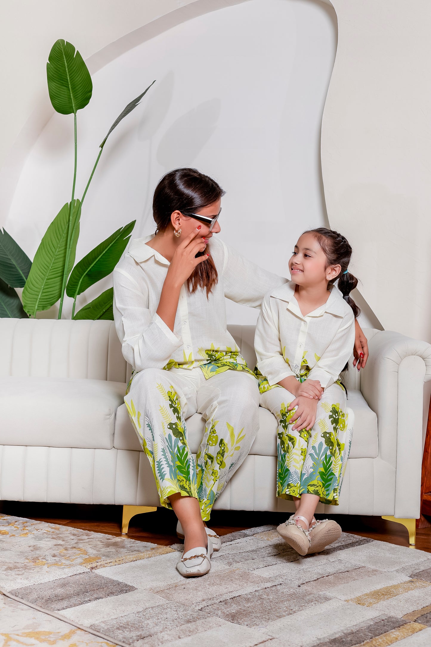 🌿 Verdant Vibe Family Look | Mother Daughter Outfit