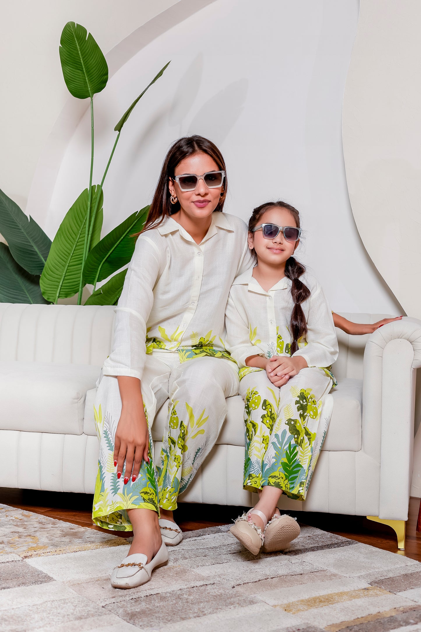 🌿 Verdant Vibe Family Look | Mother Daughter Outfit