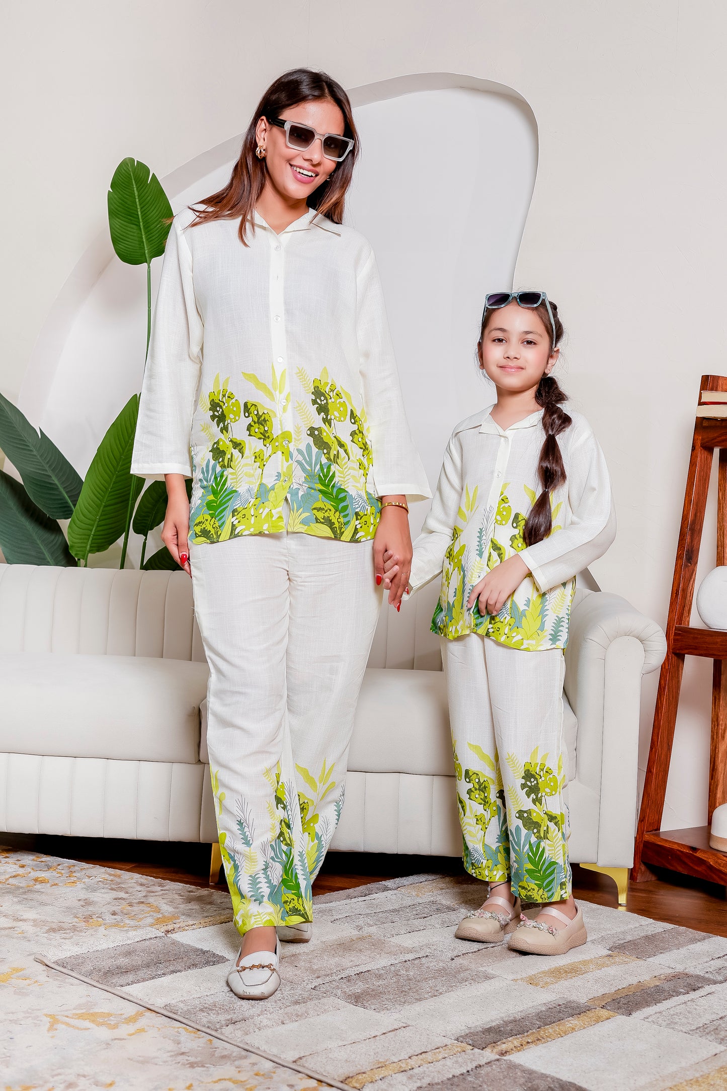 🌿 Verdant Vibe Family Look | Mother Daughter Outfit