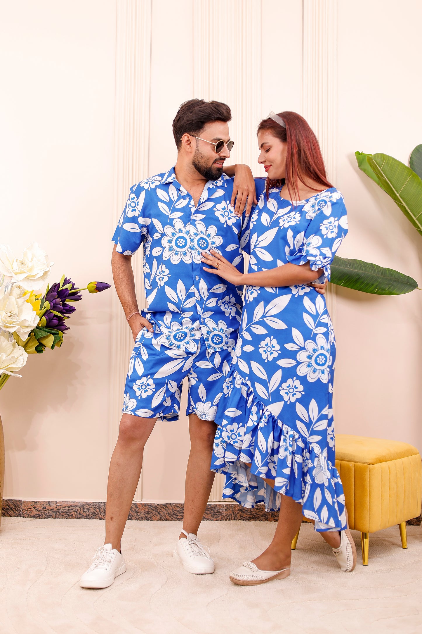 Royal Blue Floral |  Family Matching Outfit 👗