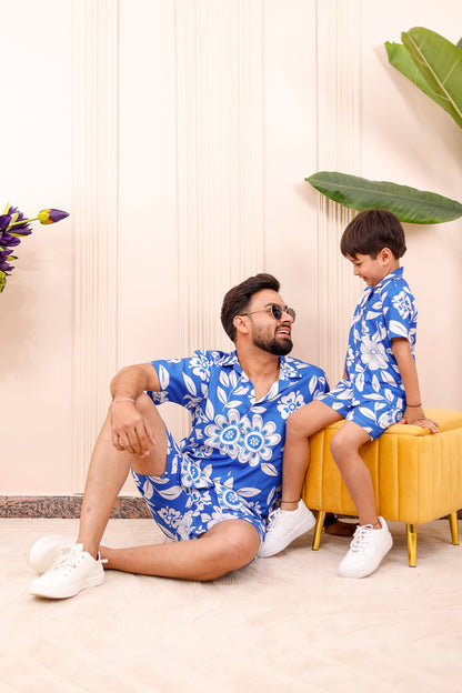 Royal Blue Floral |  Family Matching Outfit 👗