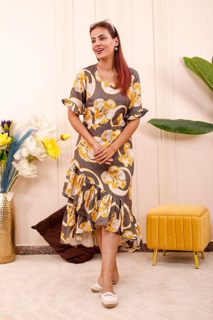 Golden Bloom | Women Dress