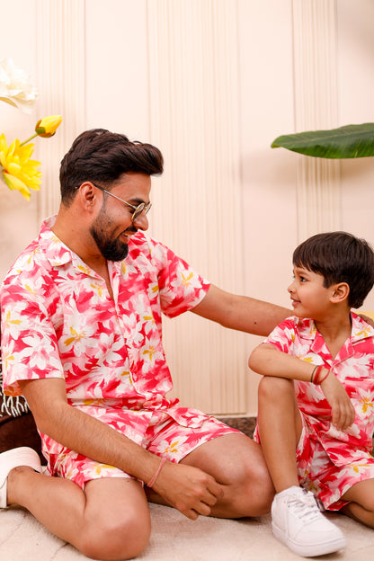 Rosy Bloom | Father-Son Matching Co-Ord Set