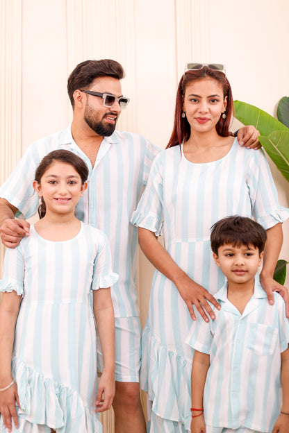 Pastel Blue Striped | Family Matching Outfit 🤍