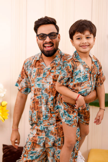 Earth Tone | Father Son Co-Ord Set Matching Outfit 🌍