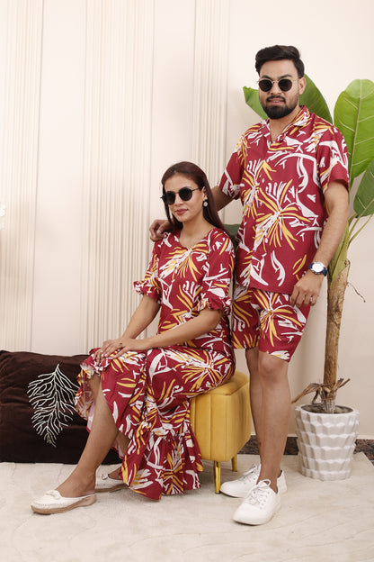 Maroon Abstract | Family Matching Outfit 🎨