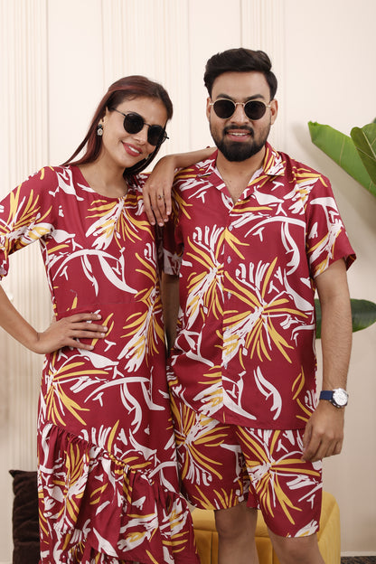 Maroon Abstract | Family Matching Outfit 🎨