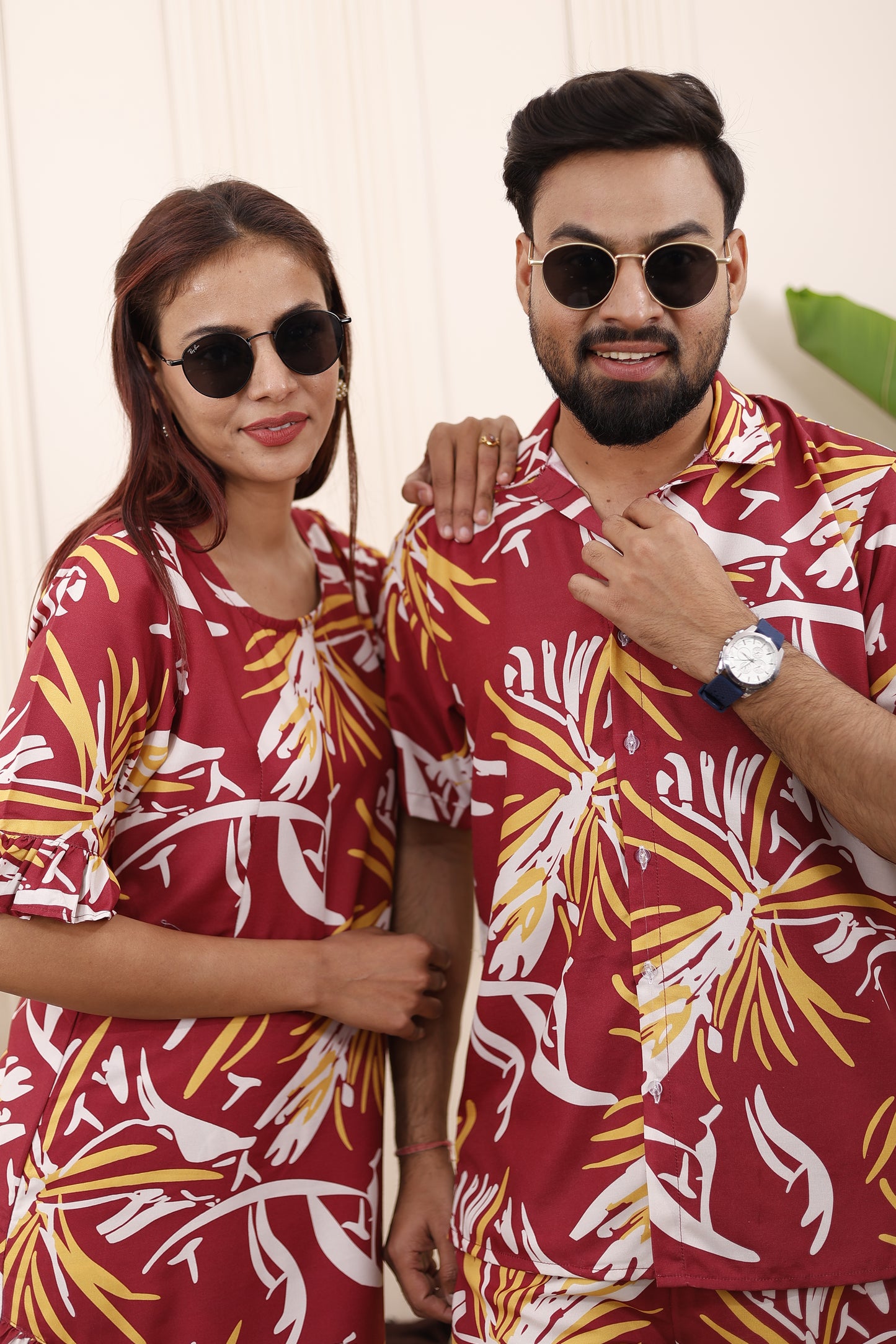 Maroon Abstract | Family Matching Outfit 🎨