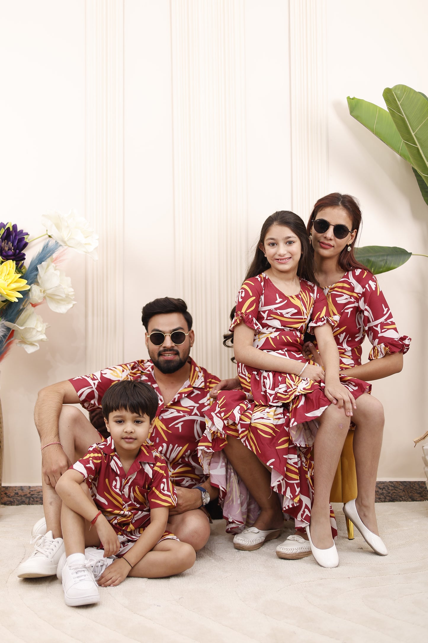 Maroon Abstract | Family Matching Outfit 🎨