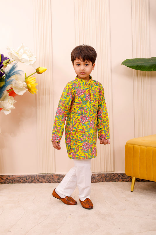 Rangoli Utsav boy’s ethnic outfit in family matching set for festivals and photoshoots